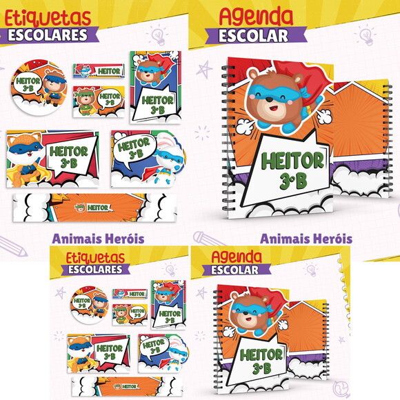 Arquivo Digital Volta Ás Aulas Animais Heróis #7624