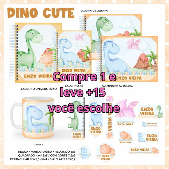 Arquivo Digital Volta Ás Aulas Dino Cute #5520