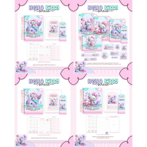 Arquivo Digital Volta Ás Aulas Hello Kitty Sereia 2026 #4668