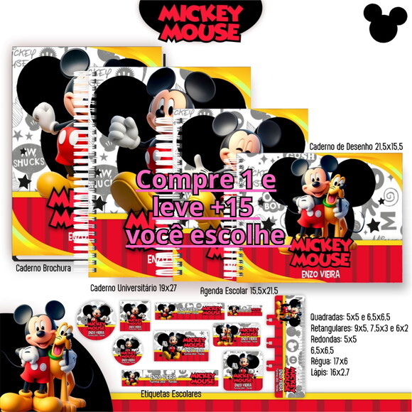 Arquivo Digital Volta Ás Aulas Mickey #6019