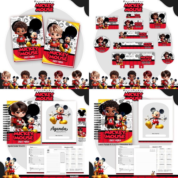 Arquivo Digital Volta Ás Aulas Mickey Mascotes #1036