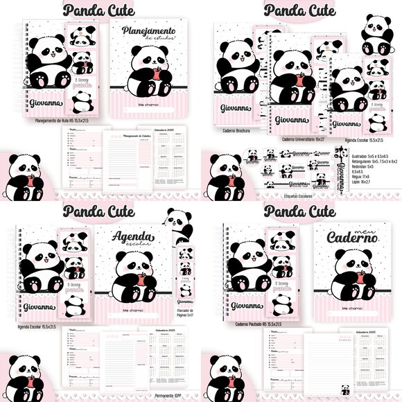 Arquivo Digital Volta Ás Aulas Panda Cute #6029