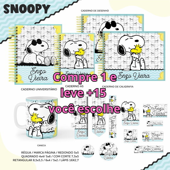 Arquivo Digital Volta Ás Aulas Snoopy #5477
