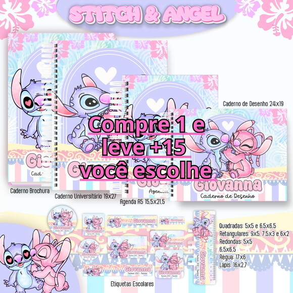 Arquivo Digital Volta Ás Aulas Stitch e Angel 2025 #6273