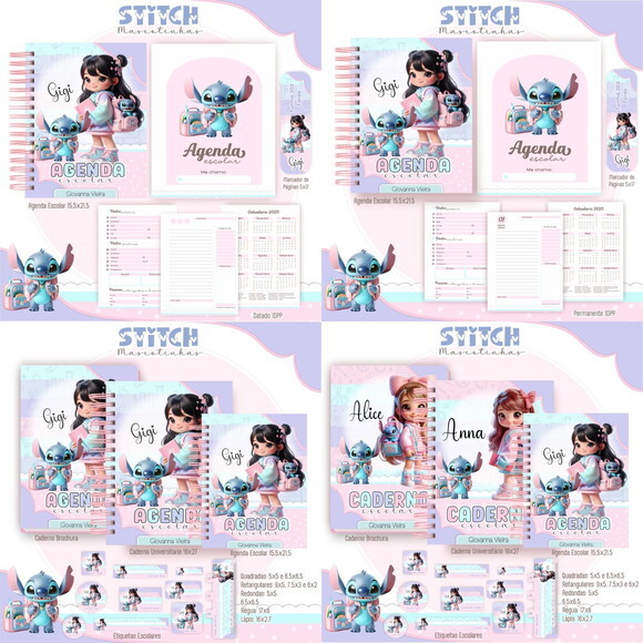 Arquivo Digital Volta Ás Aulas Stitch Mascotinhas 2025 #6266