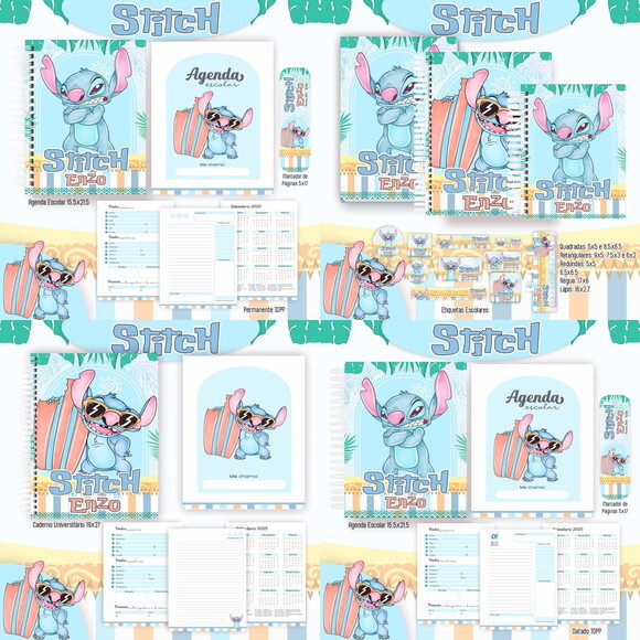 Arquivo Digital Volta Ás Aulas Stitch Menino 2025 #6269