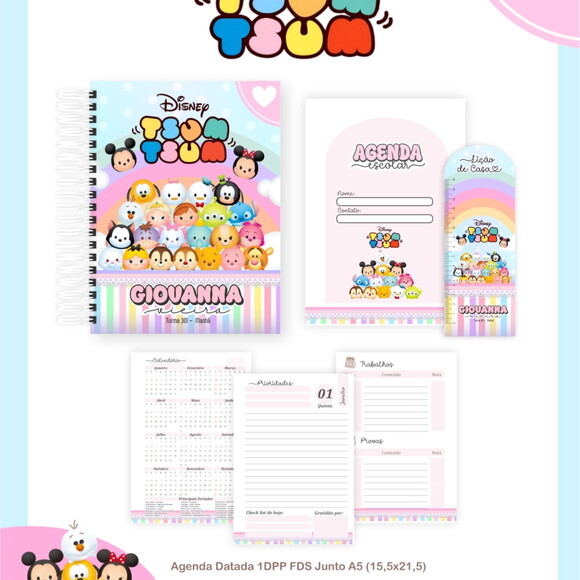 Arquivo Digital Volta as Aulas Tsum Tsum 2026 #7637