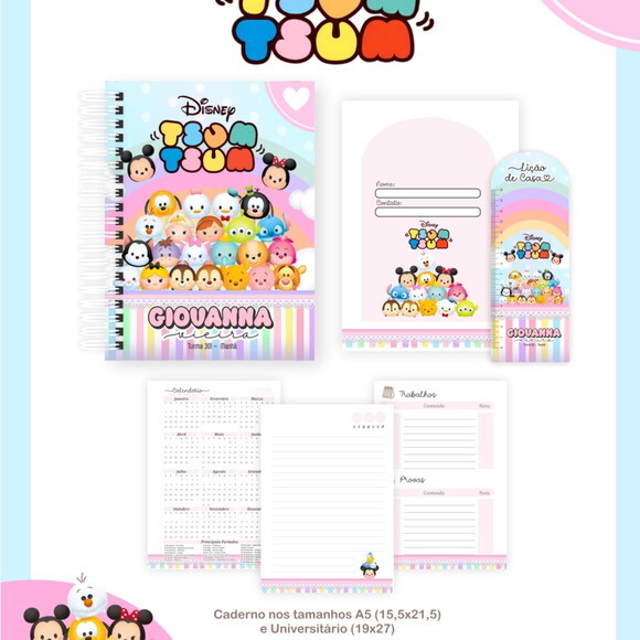 Arquivo Digital Volta as Aulas Tsum Tsum 2026 #7637