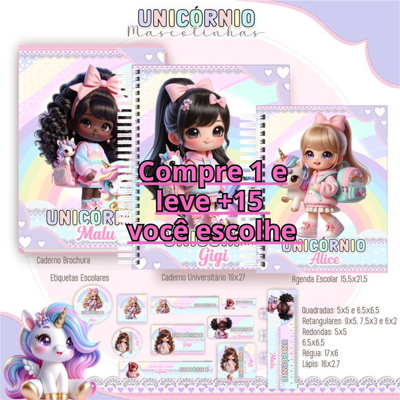 Arquivo Digital Volta Ás Aulas Unicórnio Mascotinhas #1028