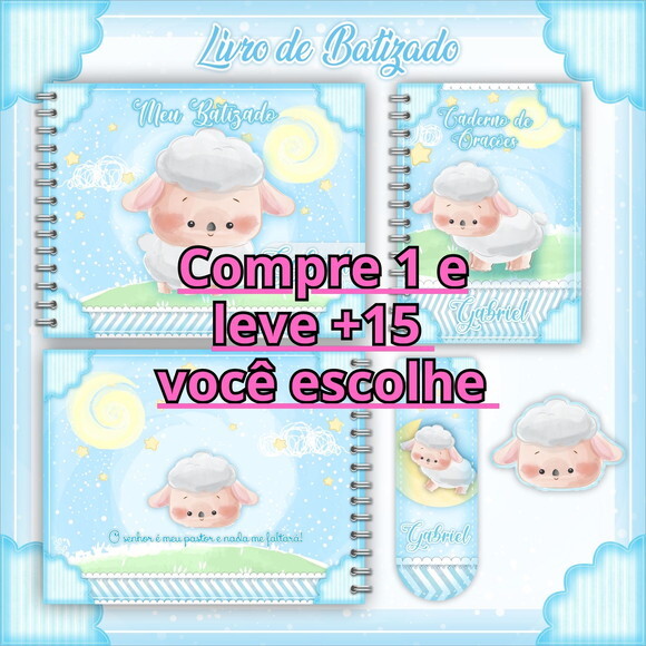 Arquivo Livro Batizado e Caderno de Oração Ovelha #1209