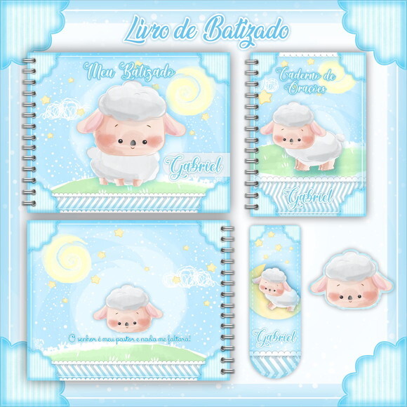 Arquivo Livro Batizado e Caderno de Oração Ovelha #1209