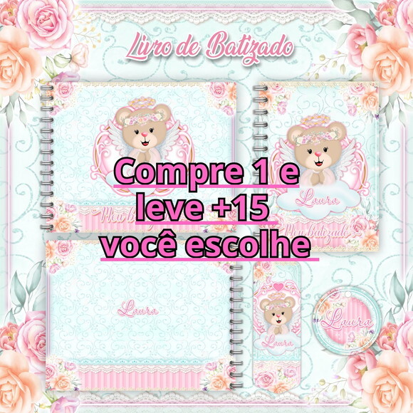 Arquivo Livro Batizado e Caderno de Oração Ursinha #1211