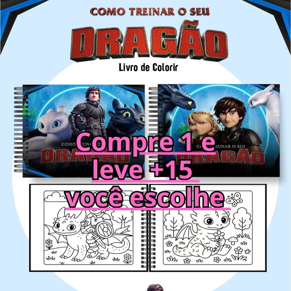 Arquivo Livro de Colorir Como Treina Seu Dragão #6972