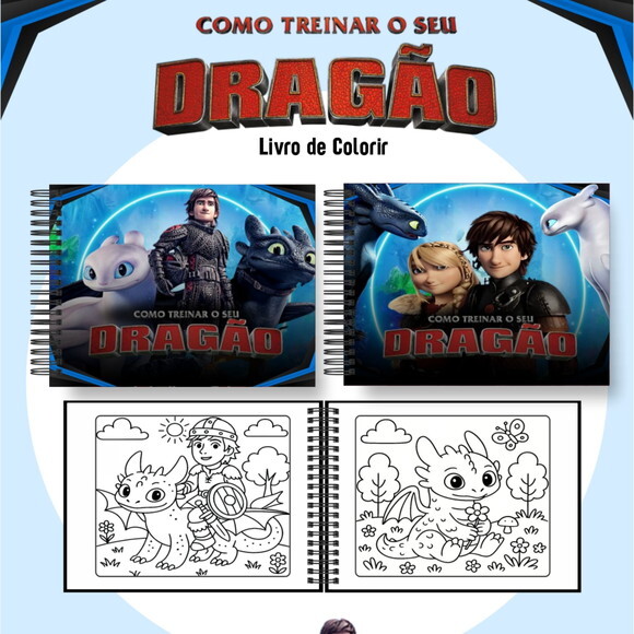 Arquivo Livro de Colorir Como Treina Seu Dragão #6972