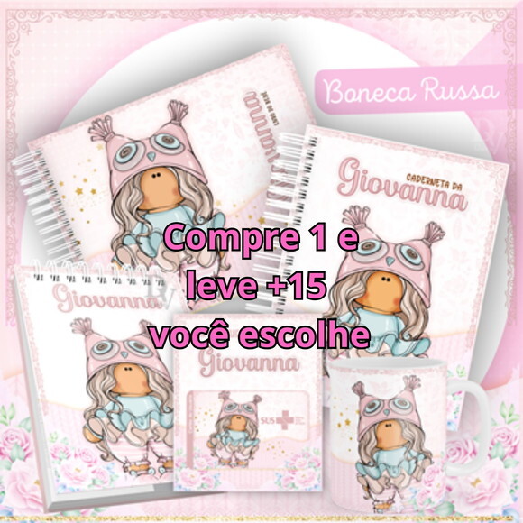 Arquivo Livro do Bebê e Caderneta Boneca Russa #1494