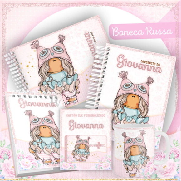 Arquivo Livro do Bebê e Caderneta Boneca Russa #1494