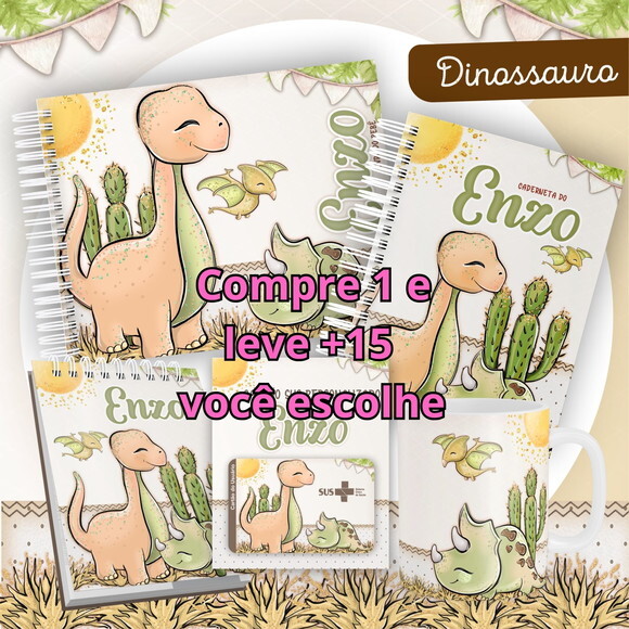 Arquivo Livro do Bebê e Caderneta Dinossauro #1479