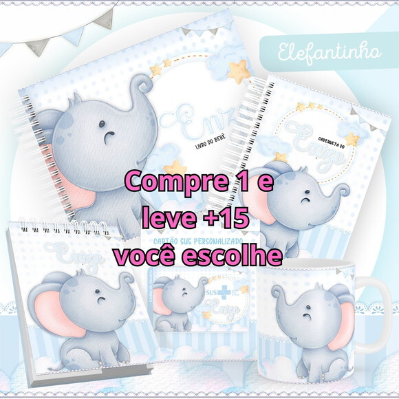 Arquivo Livro do Bebê e Caderneta Elefantinho #1475