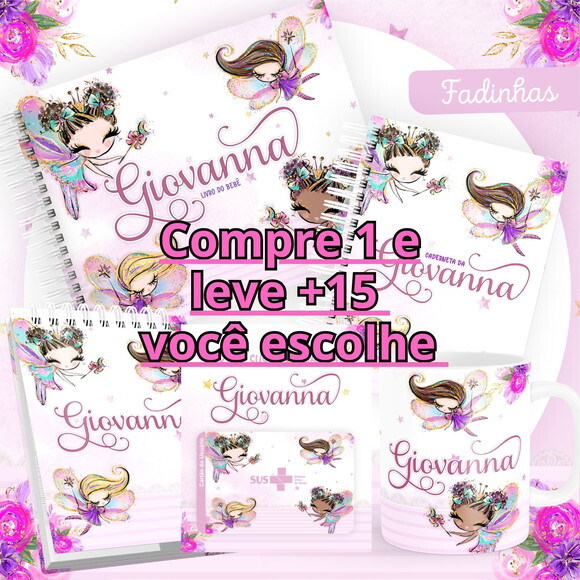 Arquivo Livro do Bebê e Caderneta Fadinha #2530