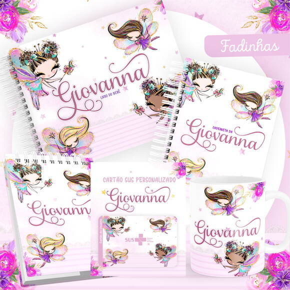 Arquivo Livro do Bebê e Caderneta Fadinha #2530