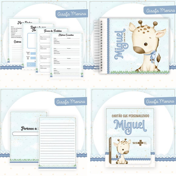 Arquivo Livro do Bebê e Caderneta Girafinha #2537