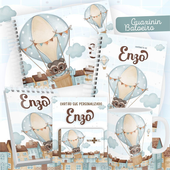 Arquivo Livro do Bebê e Caderneta Guaxinim Baloeiro #2526