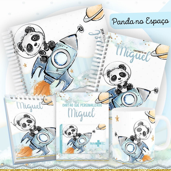 Arquivo Livro do Bebê e Caderneta Panda no Espaço #1464