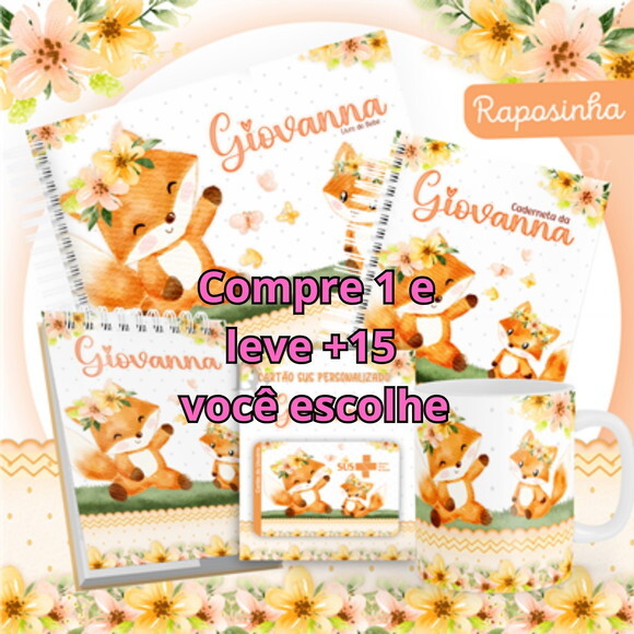Arquivo Livro do Bebê e Caderneta Raposinha #1456