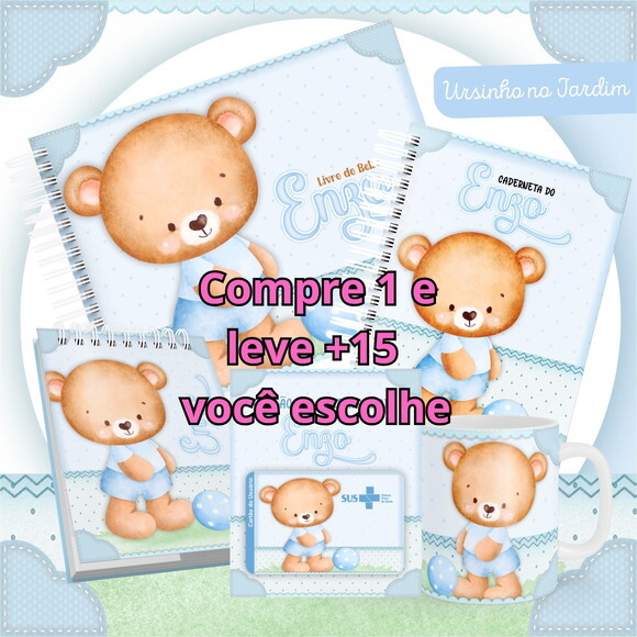 Arquivo Livro do Bebê e Caderneta Ursinho no Jardim #1437