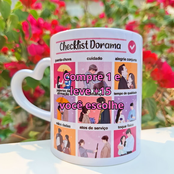 Arte Caneca Cheklist Dorama - Arquivo Digital #5642