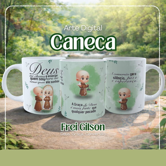 Arte de Caneca Frei Gilson #7743