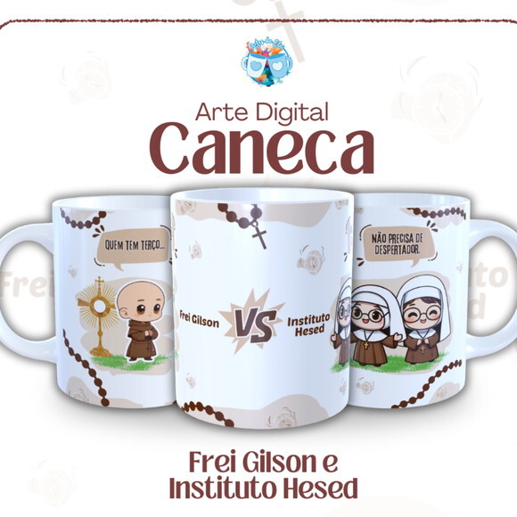 Arte de Caneca Frei Gilson e Instituto Hesed #7555