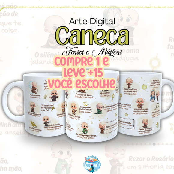 Arte de Caneca Frei Gilson Frases e Músicas #7567