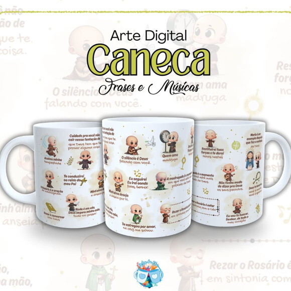 Arte de Caneca Frei Gilson Frases e Músicas #7567