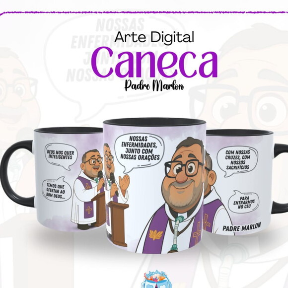 Arte de Caneca Padre Marlon #7570