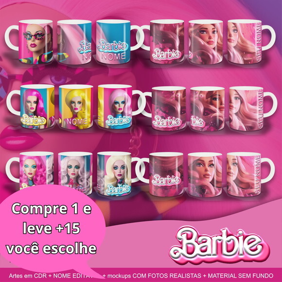 Arte Digital Sublimação Caneca Barbie #4180