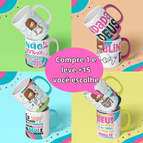 Arte Digital Sublimação Caneca Fé #4181
