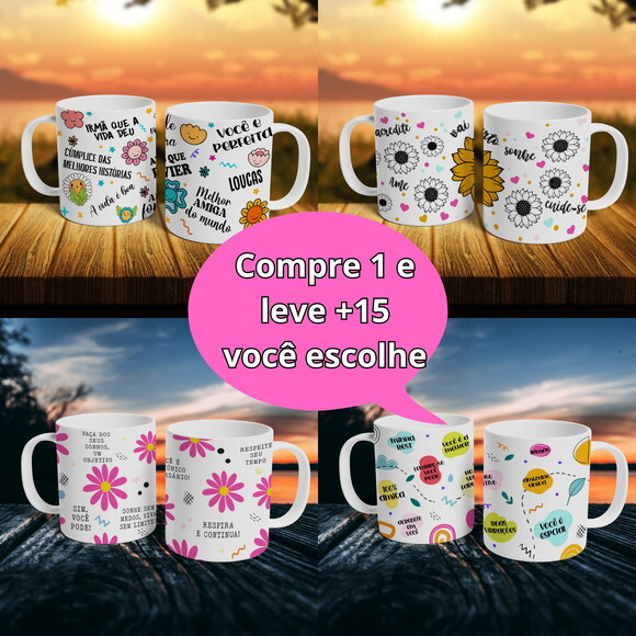 Arte Digital Sublimação Caneca Frases Fofas #4182
