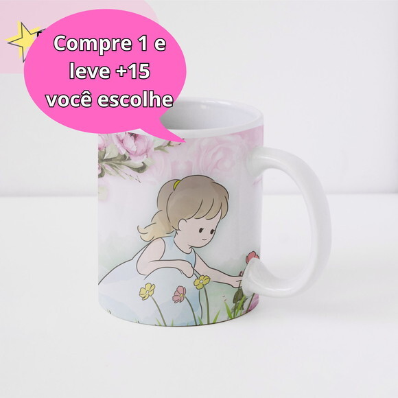 Arte Digital Sublimação Caneca Menininha #4219