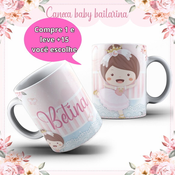 Arte para Sublimação Caneca Bailarina #4086