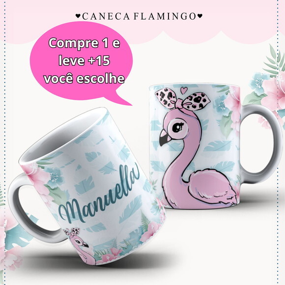 Arte para Sublimação Caneca- Flamingo #4044