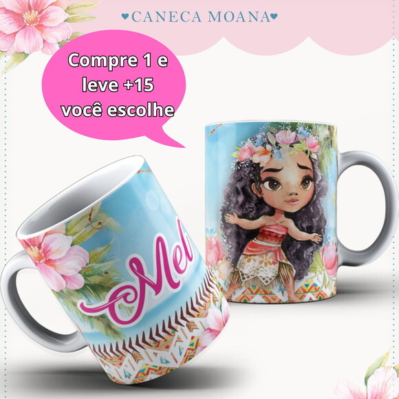 Arte para Sublimação Caneca- Moana #4039