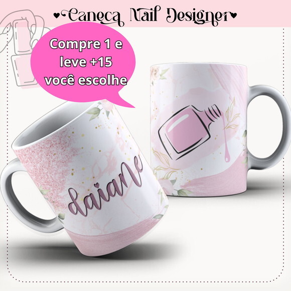 Arte para Sublimação Caneca- Nail Designer #4054