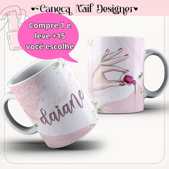 Arte para Sublimação Caneca- Nail Designer #4055