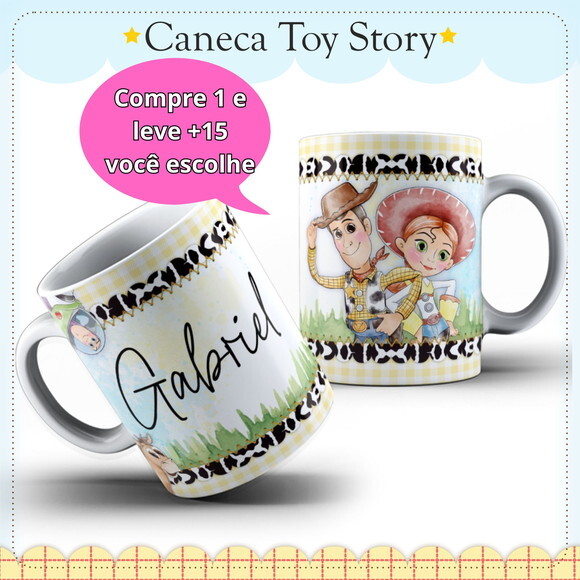 Arte para Sublimação Caneca- Toy Story #4066