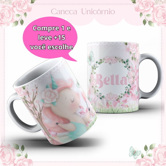 Arte para Sublimação Caneca- Unicórnio #4068