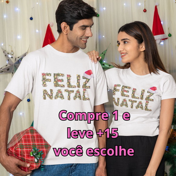 Artes Sublimação Camisetas Feliz Natal #5780
