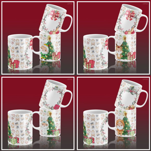 Artes Sublimação Caneca Papai Noel #5782
