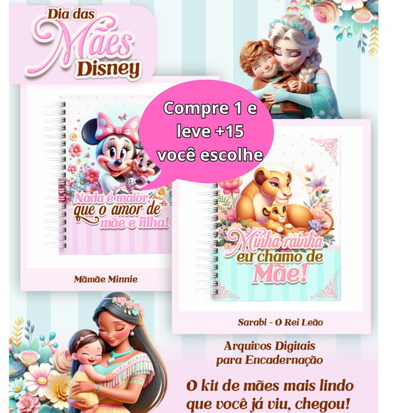 Encadernação Dia das Mães Disney Arquivo Digital 2024 #3955