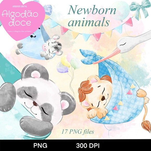 Kit Digital Animais Bebes #355